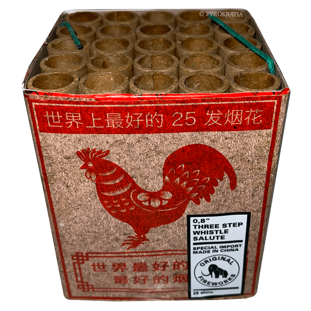 0,8" Three Step Whistle Salute 25sh - Pyrokratia Oy