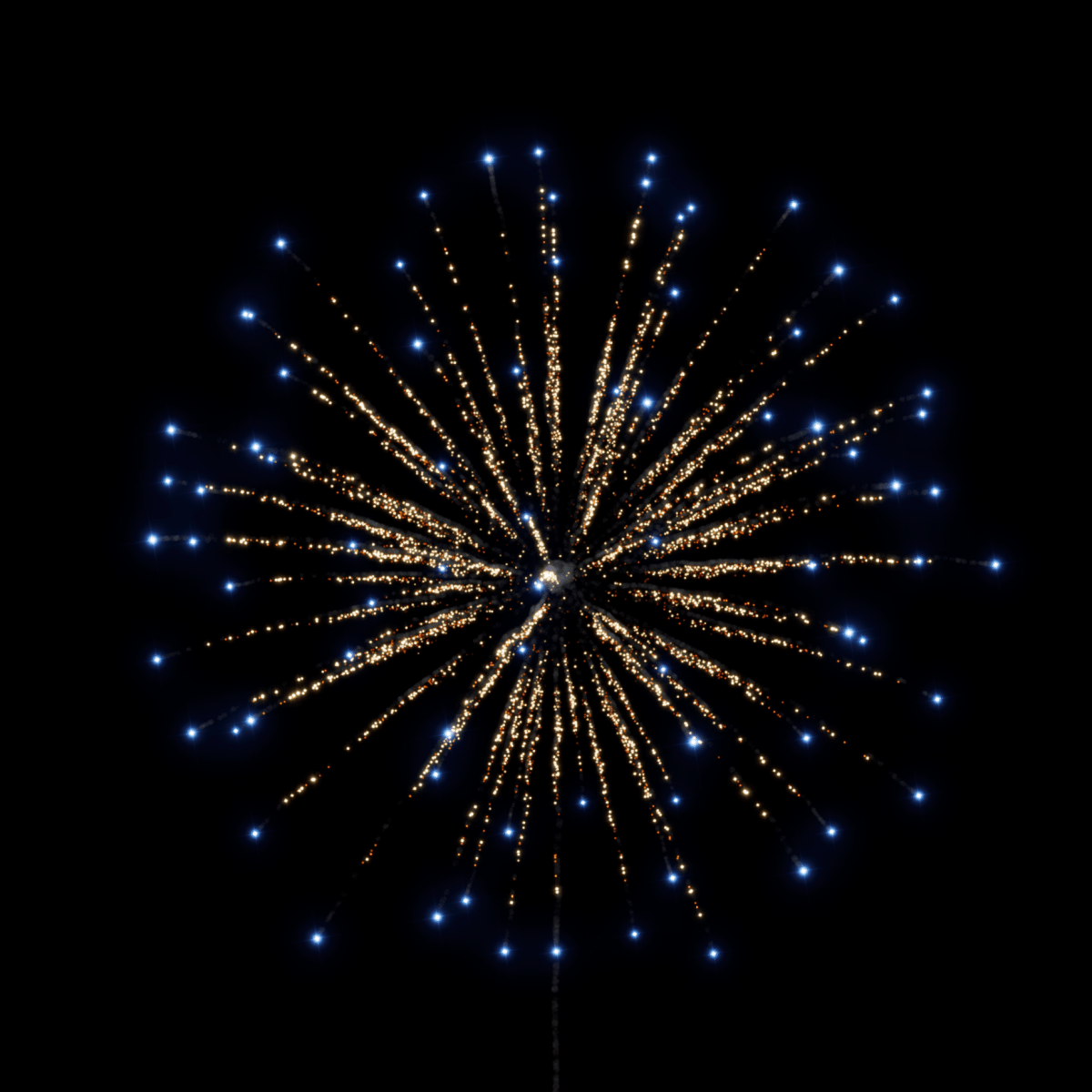 FC 2.5" Blue Chrysanthemum - Pyrokratia Oy