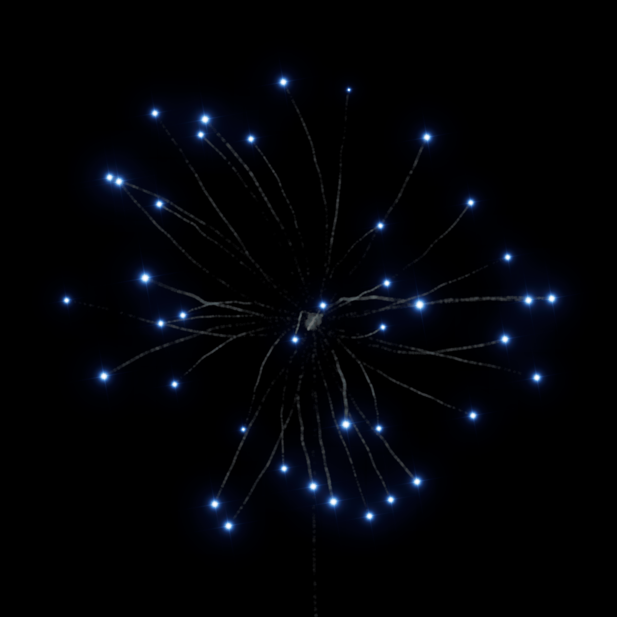 FC 4" Blue Swimming Stars - Pyrokratia Oy