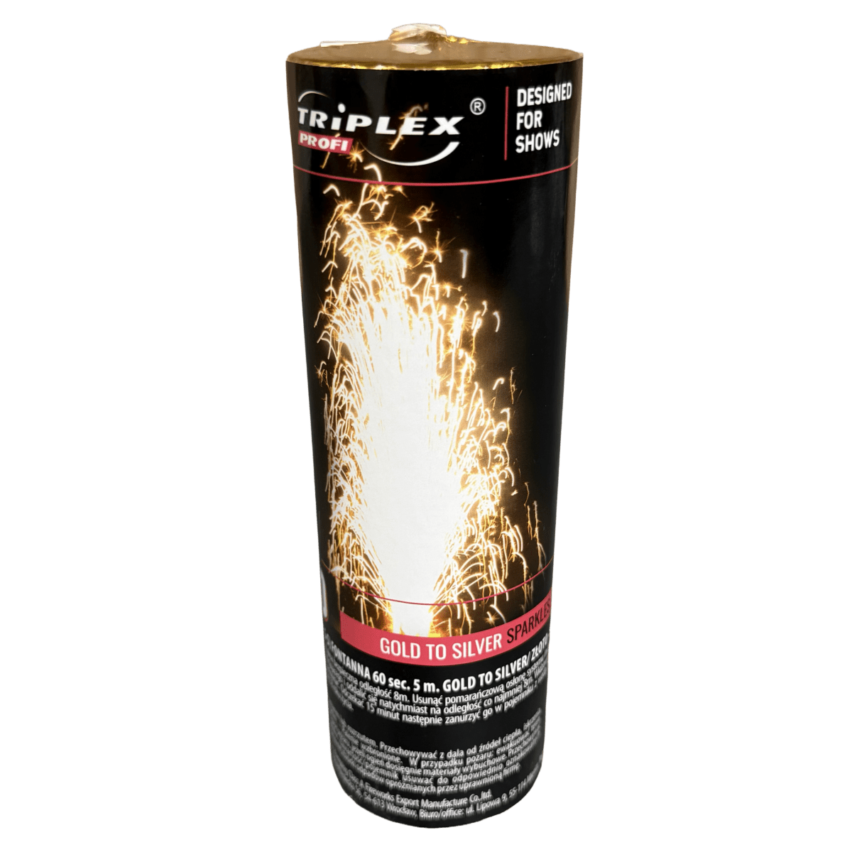 XF2010 Gold to Silver Sparklers 5m - Pyrokratia Oy