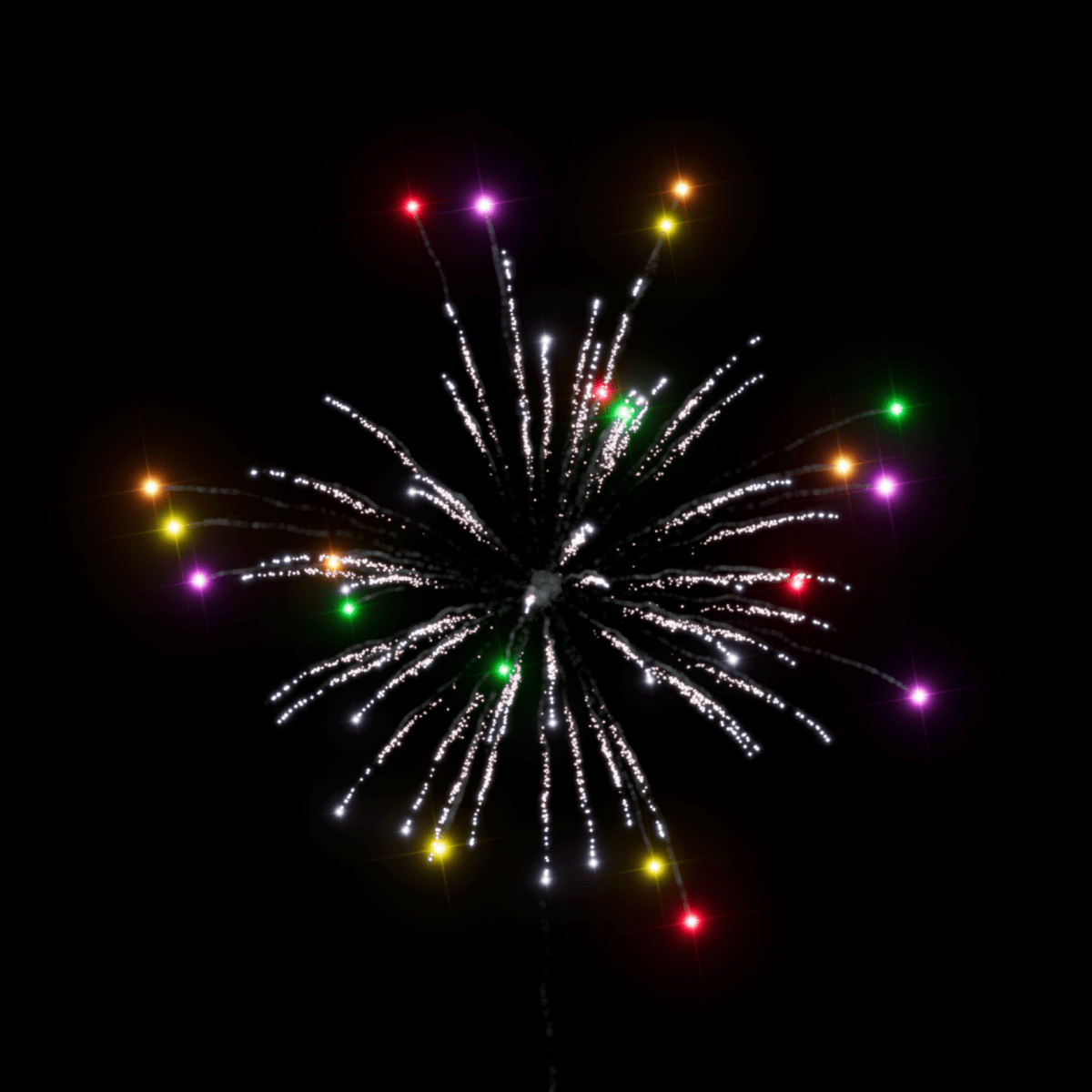 Z 3" Color Dahlia w/Silver strobe pistil - Pyrokratia Oy