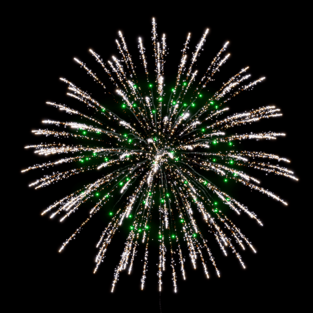 Z 4" Gold titanium Willow w/green pistil - Pyrokratia Oy