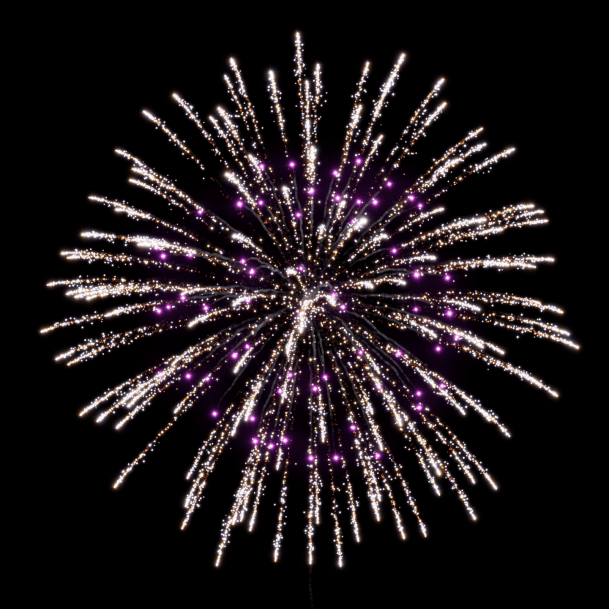 Z 4" Gold titanium Willow w/purple pistil - Pyrokratia Oy