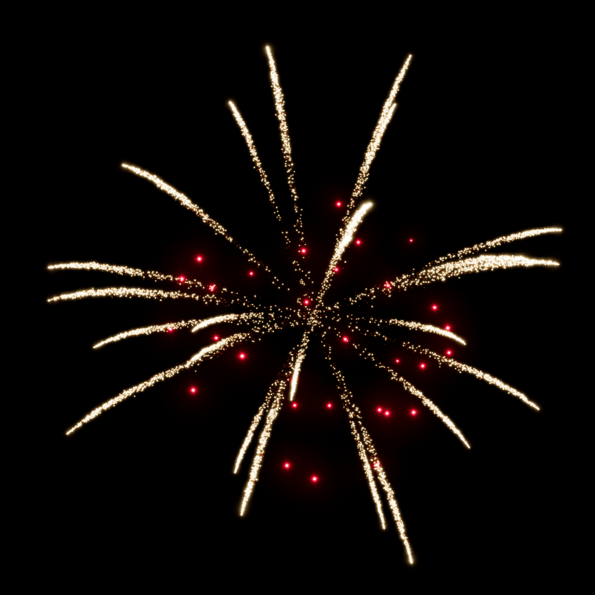 Z 5" Golden Palm w/Red Strobe pistil - Pyrokratia Oy