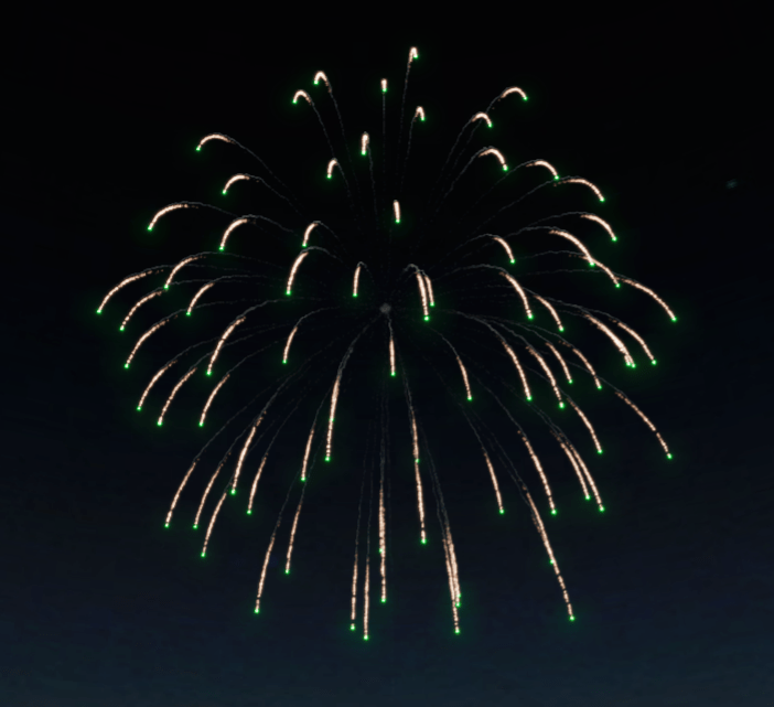 Z 5" Silver glittering willow w/green dahlia - Pyrokratia Oy