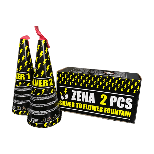Zena Silver to Flower Fountain 2pcs - Pyrokratia Oy