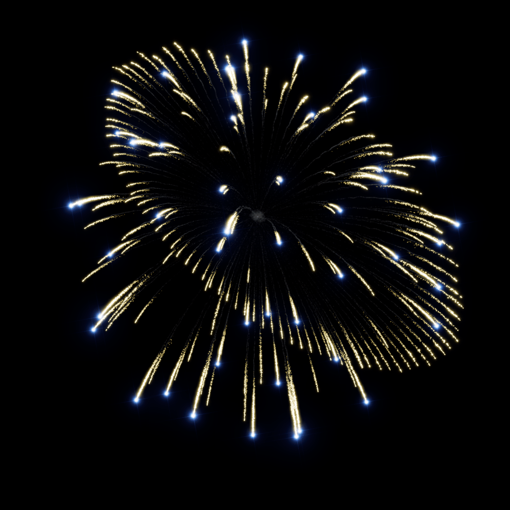 Piromax 5" Jellyfish-Blue w/ Golden w/ Crackling Ring