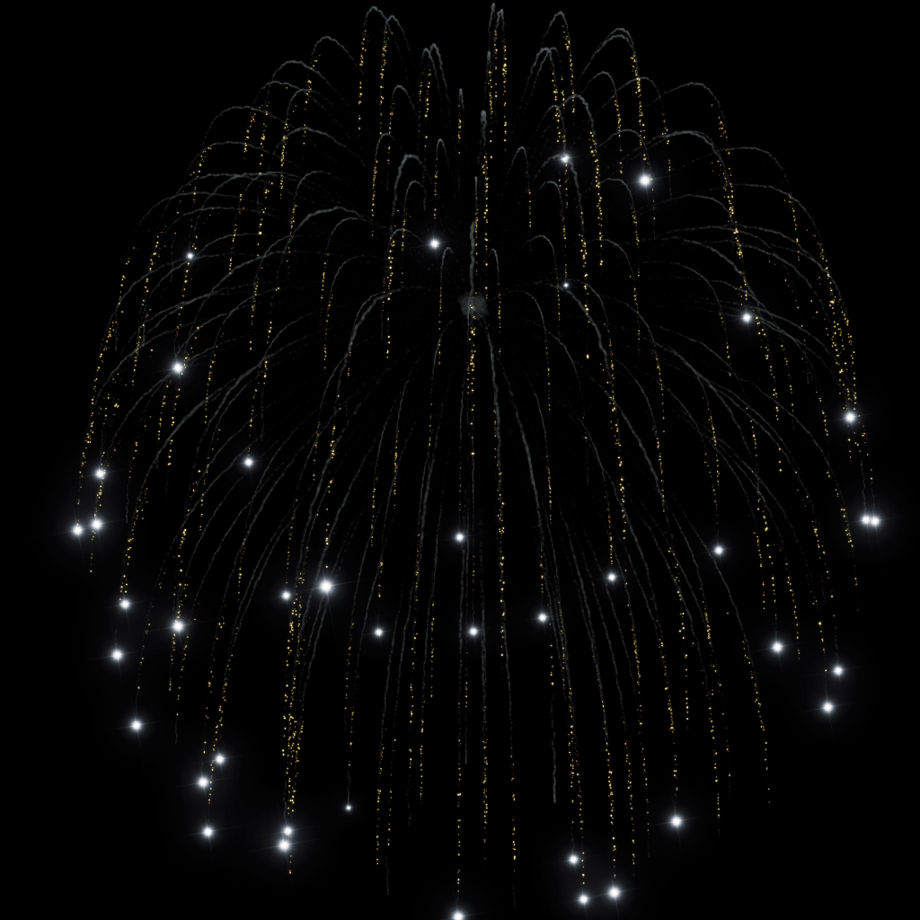 Piromax 5" Brocade Crown To White Strobe