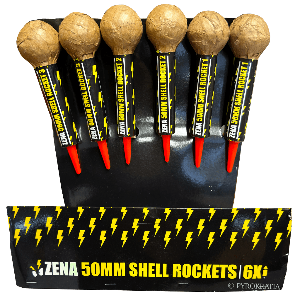 Display Shell Rockets To642 Zena 50mm Shell Rockets